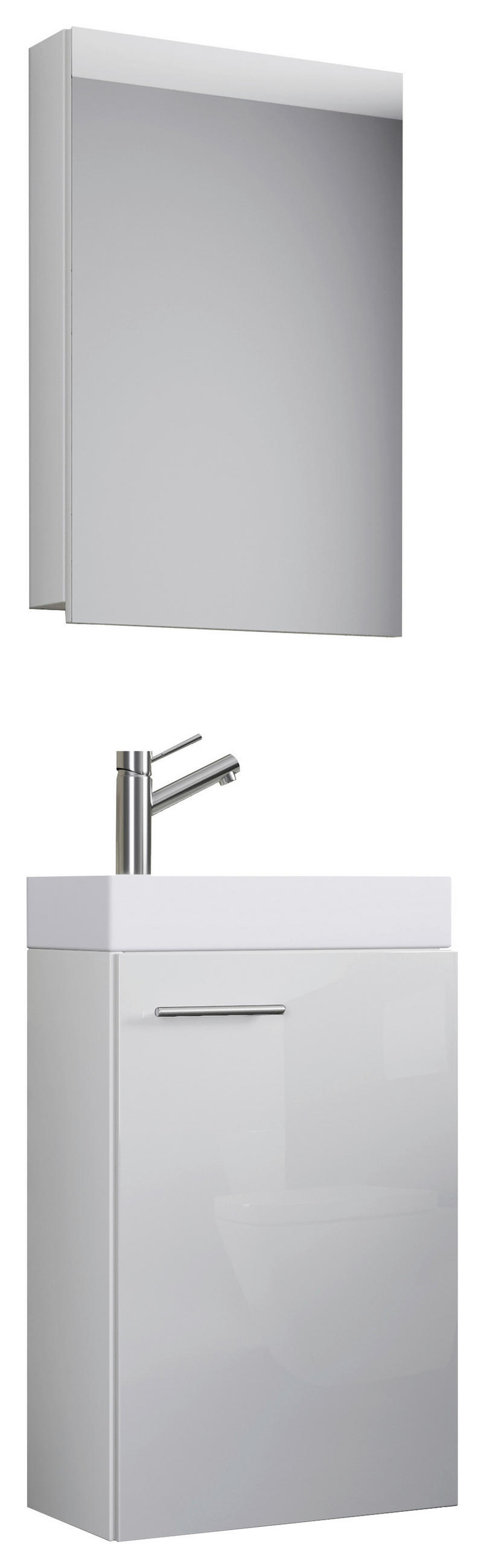 GÄSTEBAD 41 cm  - Weiß, KONVENTIONELL, Keramik/Holzwerkstoff (41cm) - MID.YOU