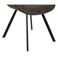 STUHL  Stoffauswahl Webstoff  Anthrazit, Schwarz  - Anthrazit/Schwarz, Design, Textil/Metall (53/87/61cm) - Carryhome