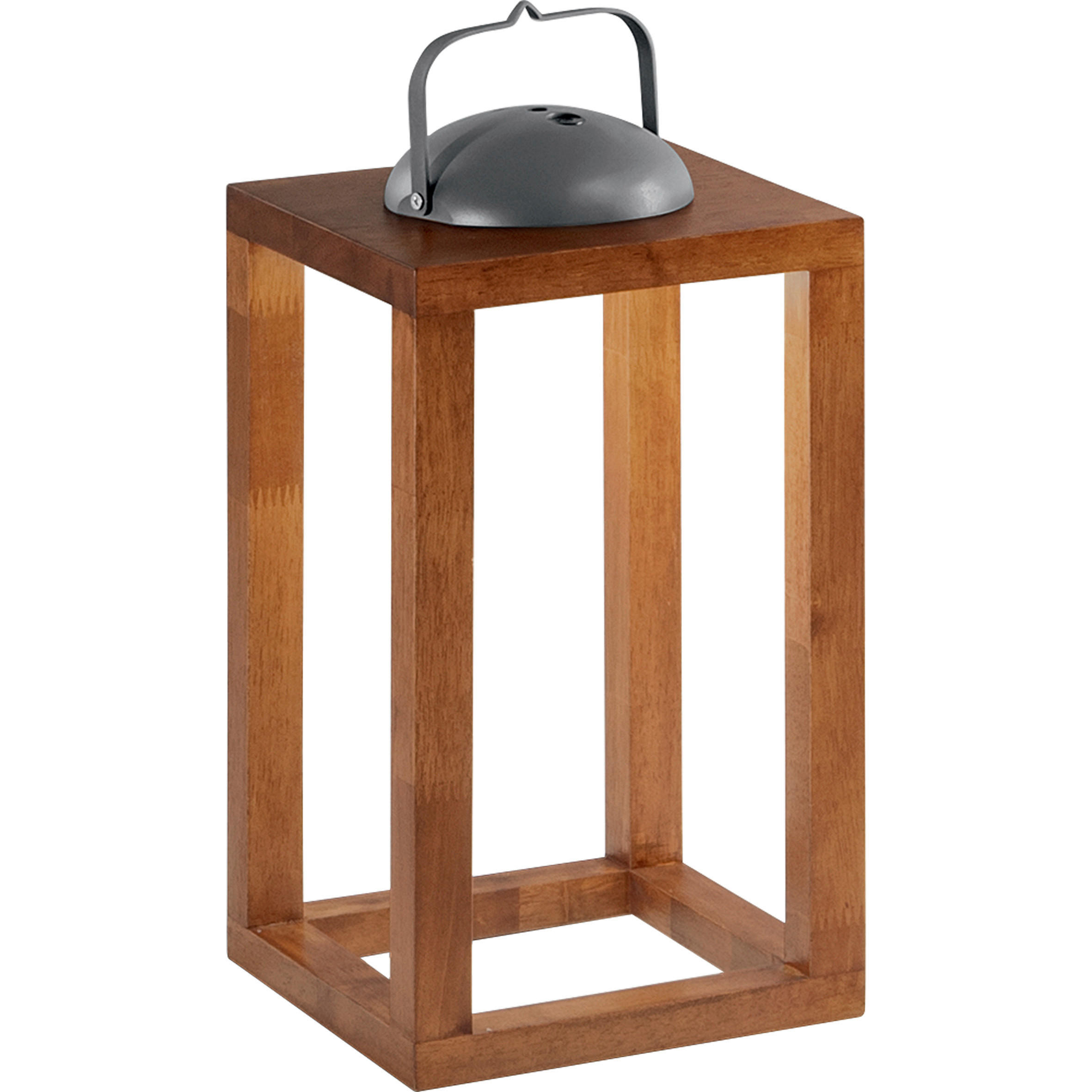 AKKU-TISCHLEUCHTE Blend 20/20/41 cm   - Walnussfarben, Natur, Holz (20/20/41cm) - Fabas Luce
