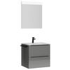BADEZIMMER  in 61 cm  - Schieferfarben/Schwarz, MODERN, Holzwerkstoff/Stein (61cm) - Nobilia