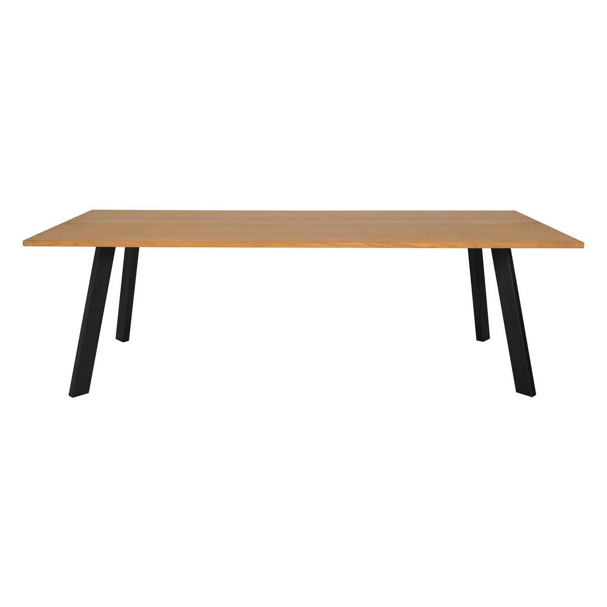 MATBORD 240/95/73 cm delar i massivt trä  trä ekfärgad  - svart/ekfärgad, Modern, metall/trä (240/95/73cm) - Niels Andersson