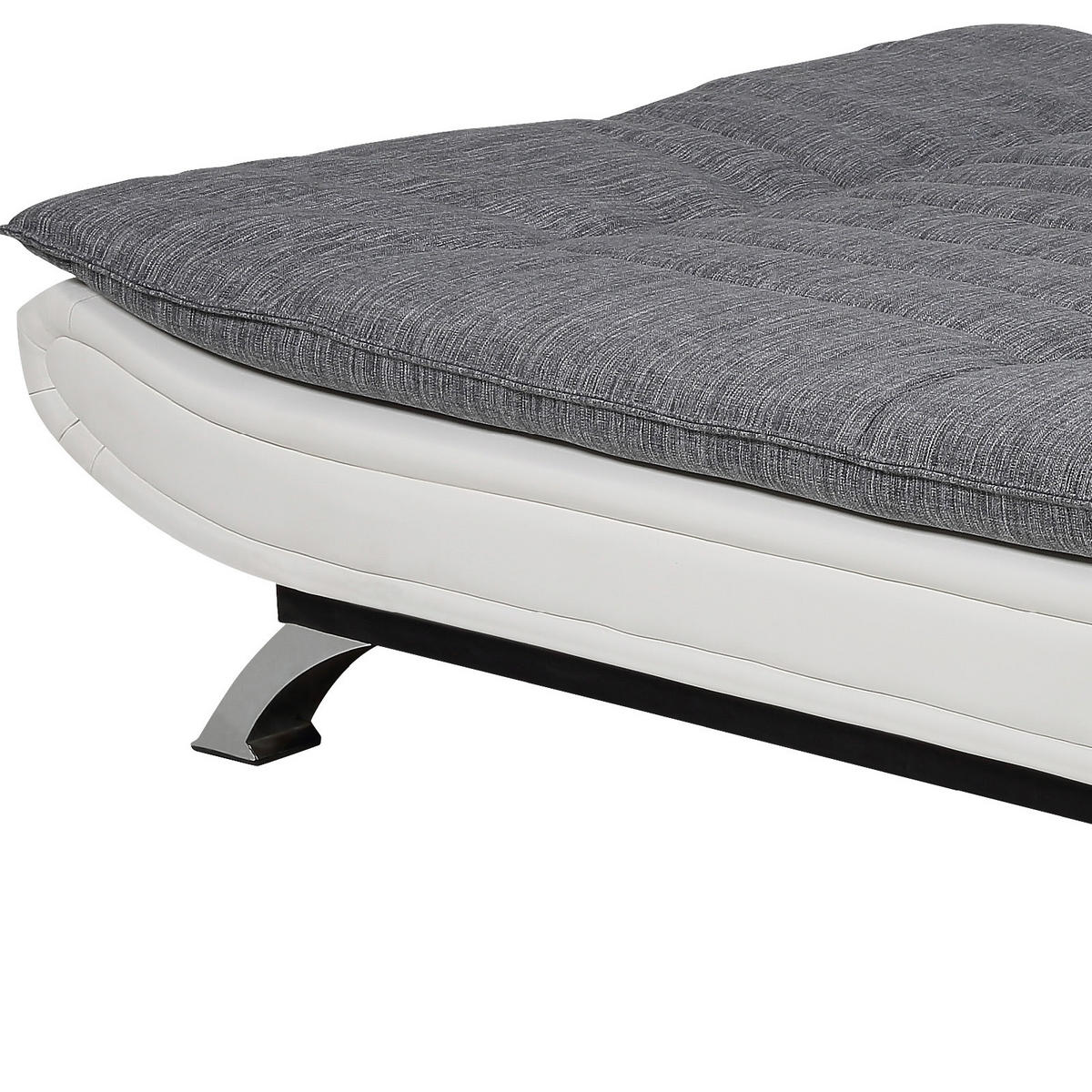 SCHLAFSOFA in Textil Grau, Weiss  - Chromfarben/Weiss, Design, Textil/Metall (196/91/98cm) - MID.YOU