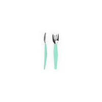 DJEČJI PRIBOR ZA JELO   - ružičasta/boje mente, Basics, metal (10,6/23,3/2,7cm) - Everyday Baby