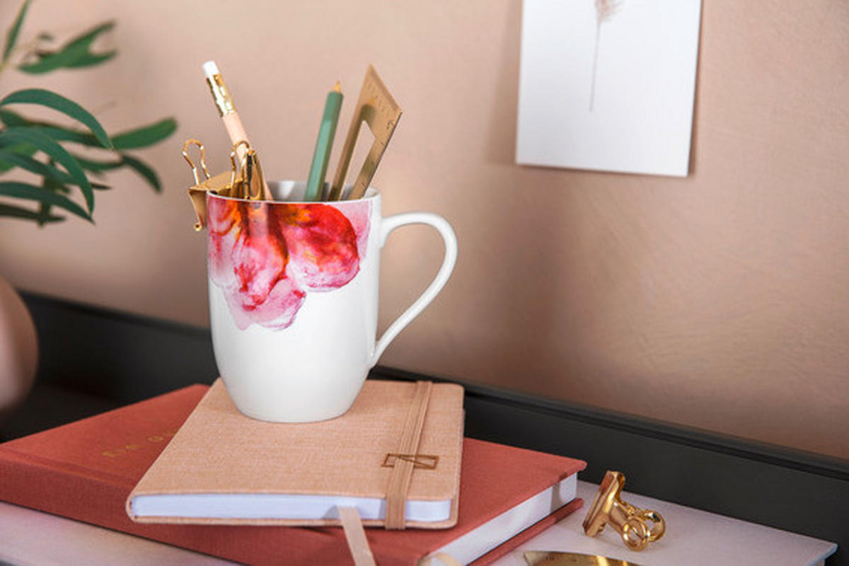 VELIKA ŠALICA ZA KAVU   340 ml  Rose Garden  - bijela/ružičasta, Basics, keramika (340ml) - Villeroy & Boch