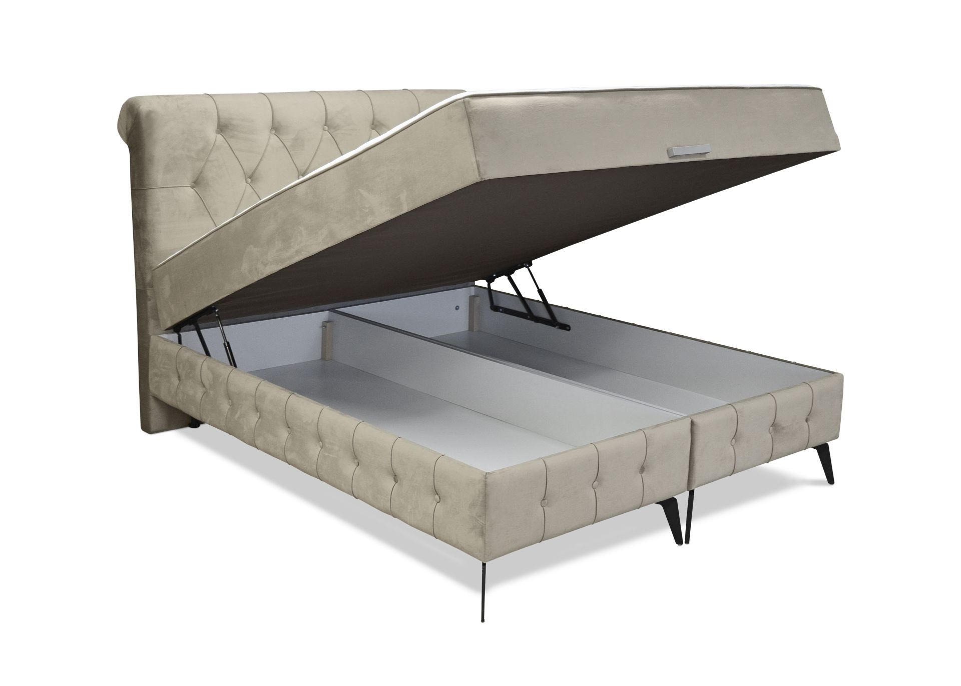 BOX KREVET 160/200 cm     bež  - bež/crna, Moderno, drvni materijal/tekstil (160/200cm) - Hom`in