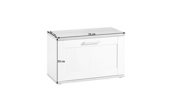 GARDEROBENBANK in 76/50/38 cm - Silberfarben/Lärchefarben, Design, Kunststoff (76/50/38cm) - Xora
