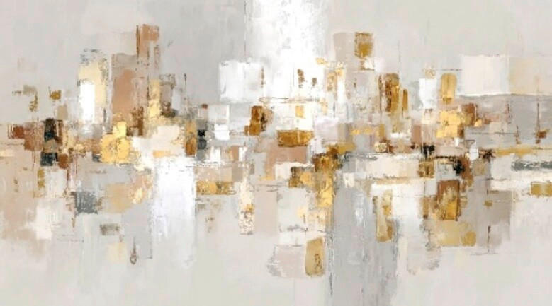 Euroart Leinwandbild Natural Abstraction I Mehrfarbig 180x100 cm