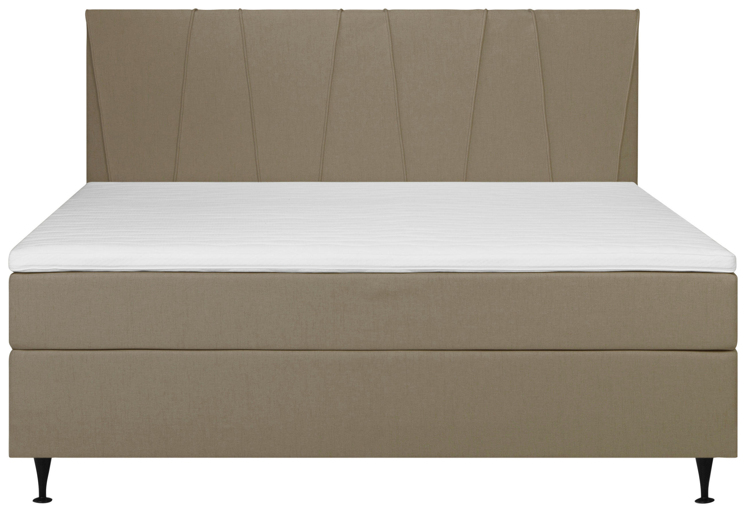 BOXSPRING-ÁGY 140/200 cm  barna  - barna/fekete, Modern, textil (140/200cm) - MID.YOU