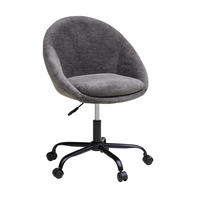 VRTLJIVI STOL kovina, tekstil siva, bela  - siva/črna, Moderno, kovina/umetna masa (62/79/87/61cm) - MID.YOU