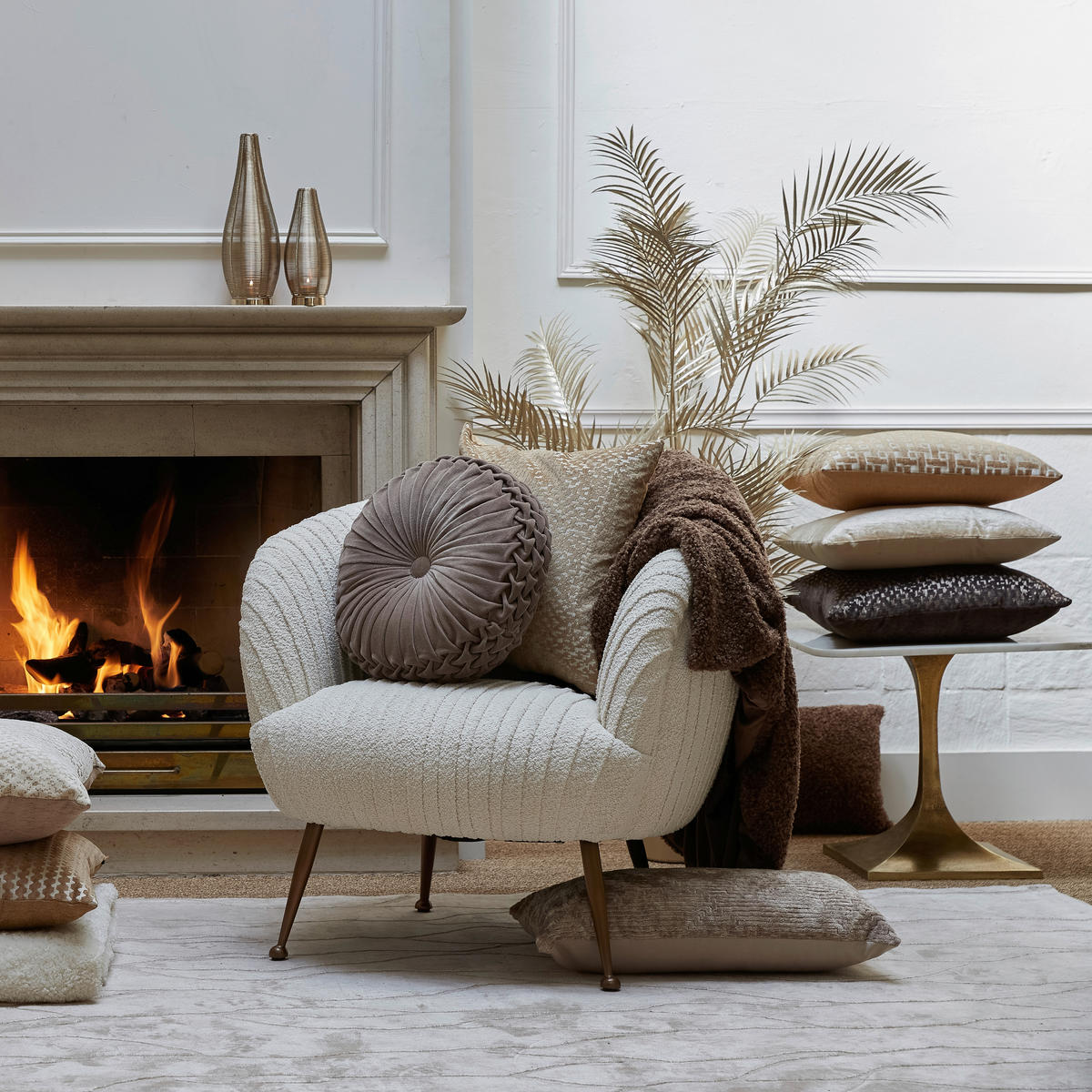 ZIERKISSEN LINA 60/30 cm  - Braun, LIFESTYLE, Textil (60/30cm) - Light & Living