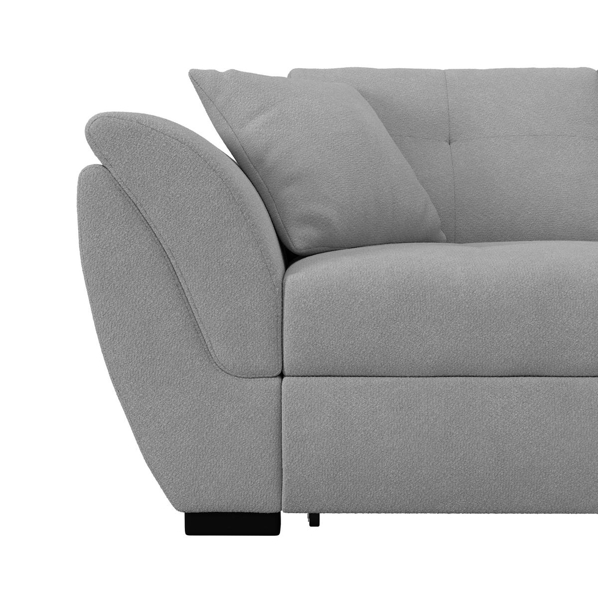 ECKSOFA Dunkelgrau  - Dunkelgrau/Schwarz, Konventionell, Textil (278/187cm) - MID.YOU