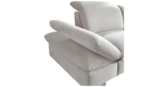 WOHNLANDSCHAFT Hellgrau - Chromfarben/Hellgrau, KONVENTIONELL, Textil (314/170cm) - Voleo