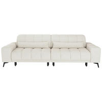 BIGSOFA Chenille Elfenbein  - Elfenbein/Schwarz, MODERN, Textil/Metall (300/112/121cm) - Xora