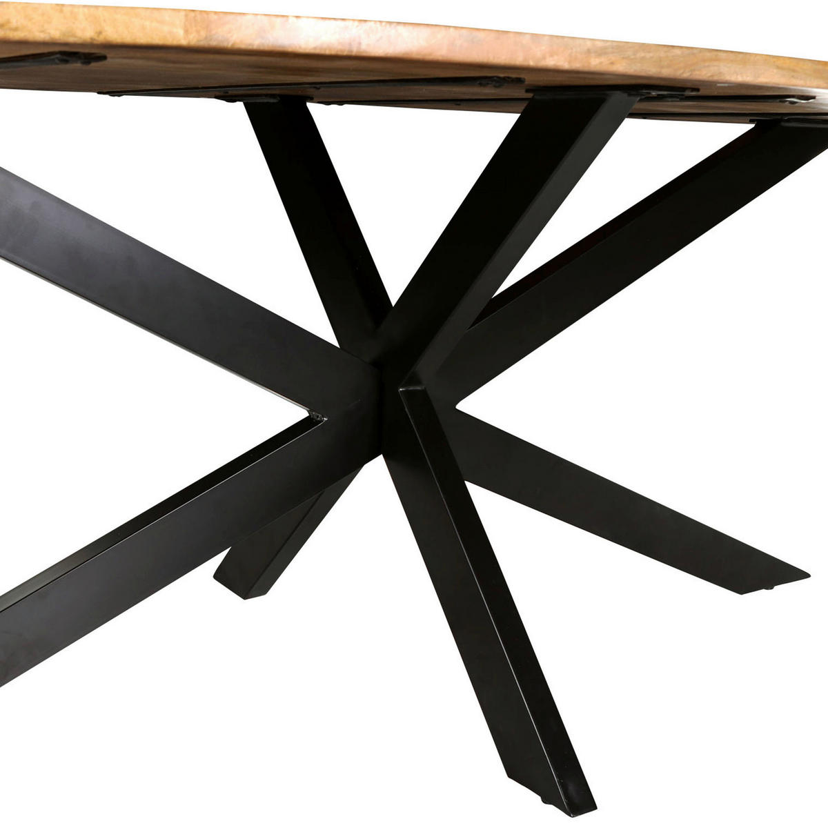 ESSTISCH in Holz 210/100/73,5 cm  - Schwarz/Naturfarben, Design, Holz/Metall (210/100/73,5cm) - Livetastic