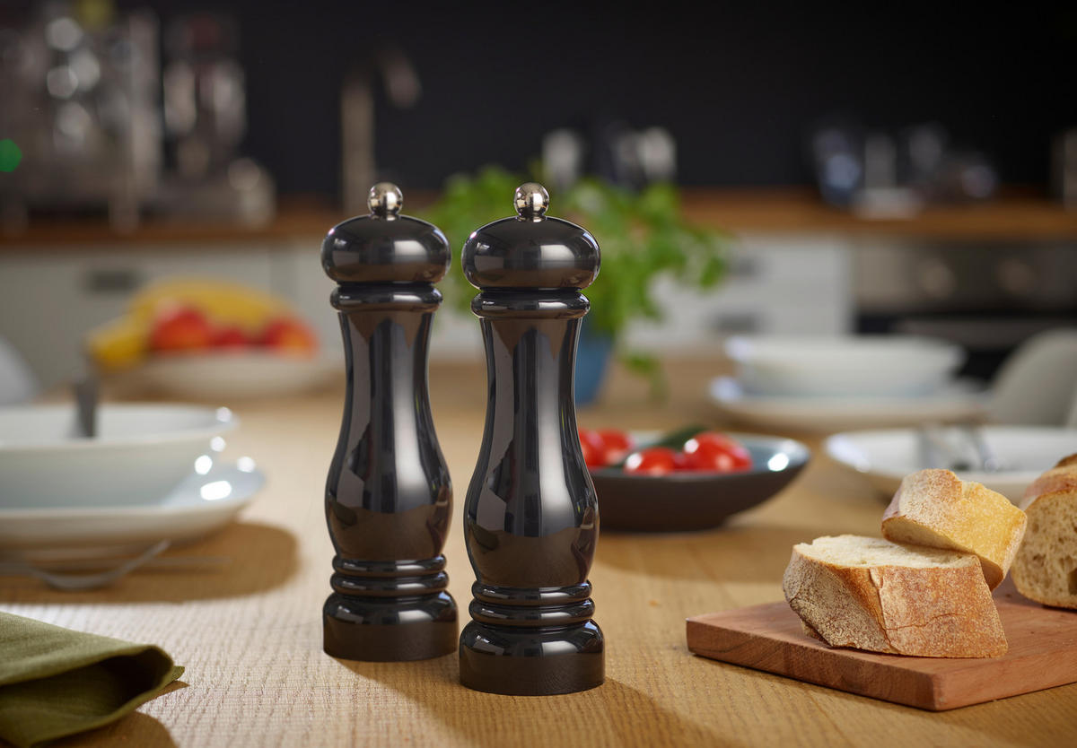 SALZ- UND PFEFFERMÜHLE  - Schwarz, Basics, Keramik/Kunststoff (6/21,5cm) - Echtwerk