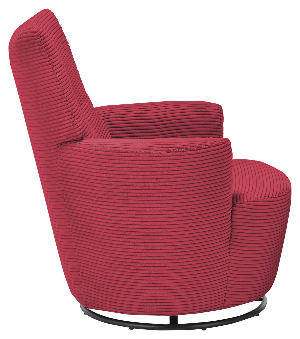 SESSEL Cord Beere    - Beere/Schwarz, Design, Textil/Metall (80/96/88cm) - SetOne by Musterring