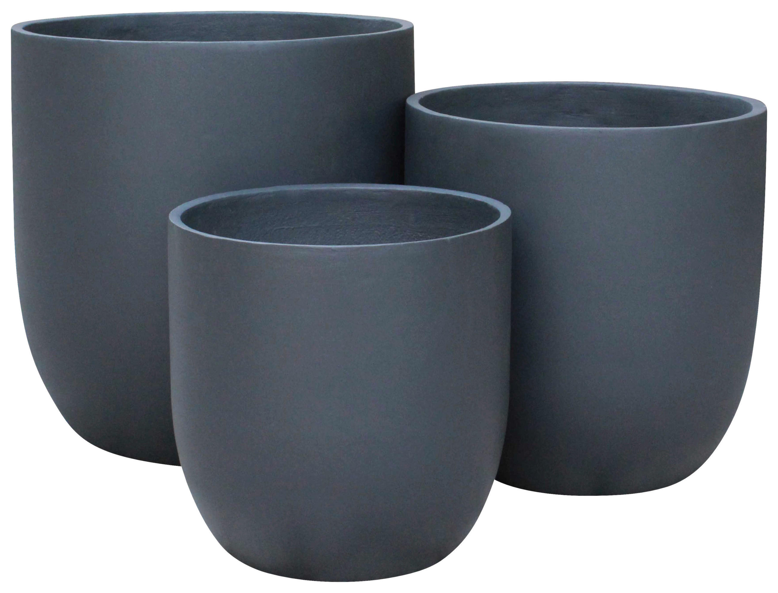 ÜBERTOPF 42/42 cm  - Dunkelgrau, Basics, Keramik (42/42cm) - Ambia Home