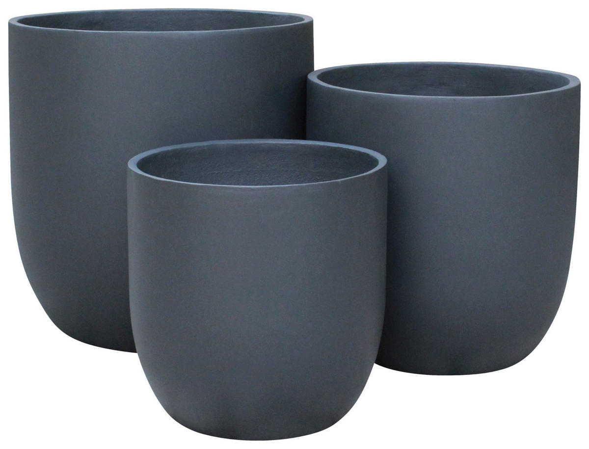 OBAL NA KVETINÁČ keramika, 35/35 cm - tmavosivá, Basics, keramika (35/35cm) - Ambia Home