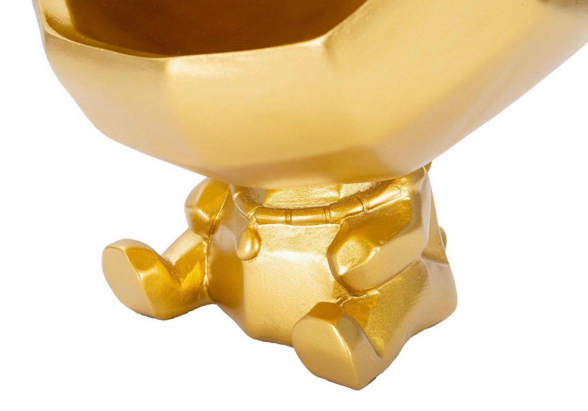 SKULPTUR - Goldfarben/Schwarz, Basics, Kunststoff (17/23.5/17cm)