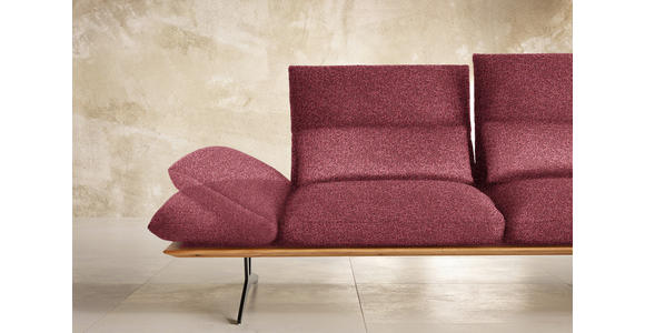 ECKSOFA in Flachgewebe Rot 314/159 cm - Rot/Schwarz, Design, Holz/Textil (314/159cm) - Dieter Knoll
