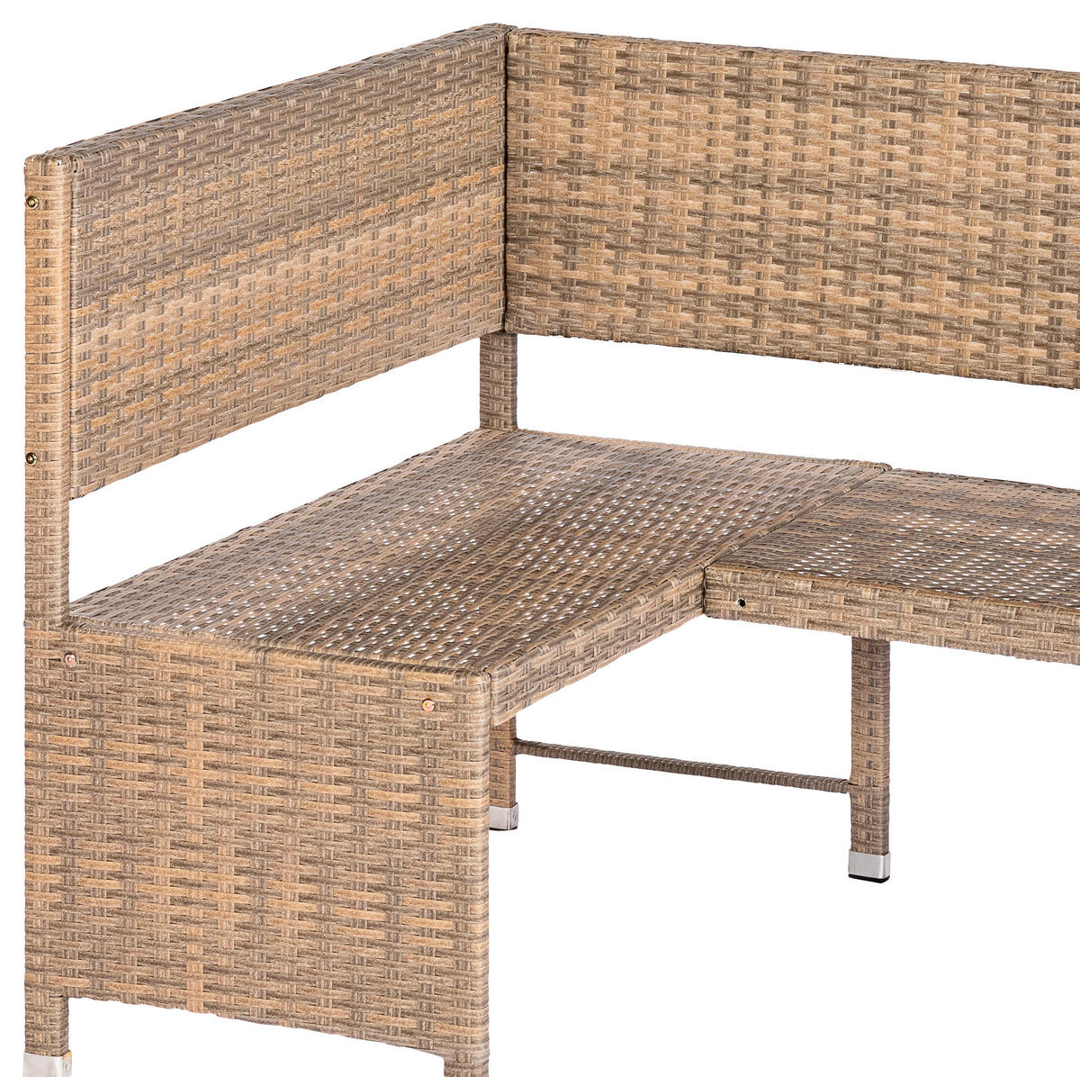 GARTENBANK  Stahl  - Naturfarben/Cappuccino, KONVENTIONELL, Kunststoff/Textil (100/148cm) - Gardenson