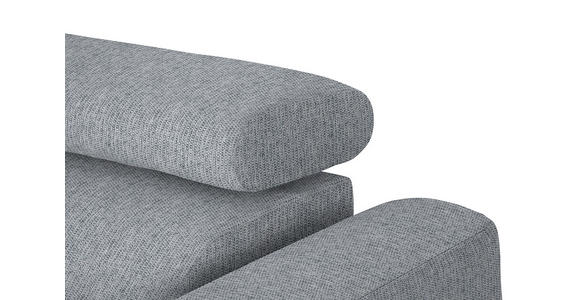 ECKSOFA in Webstoff Hellgrau 205/280 cm - Hellgrau/Schwarz, Design, Textil/Metall (205/280cm) - Xora