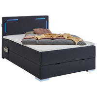 Boxspring, 140/200 cm, antracit - argintiu/antracit, Design, plastic/textil (140/200cm) - Xora