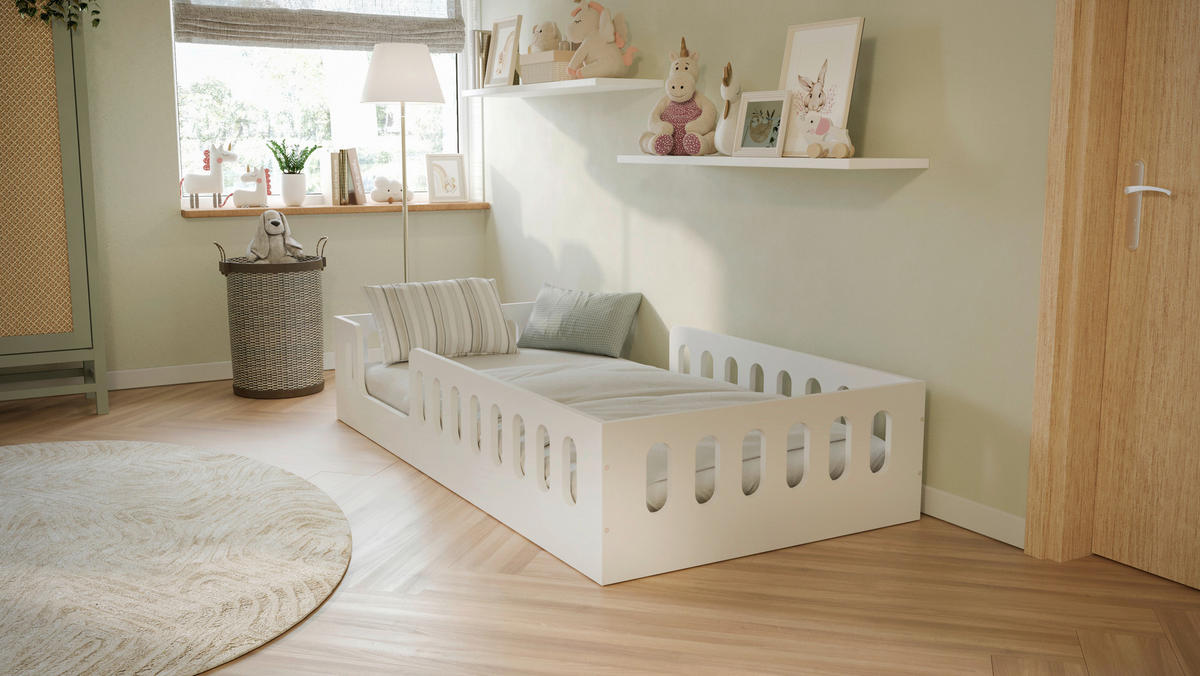 KINDER-/JUNIORBETT 80/180 cm  in  - Birkefarben/Weiß, MODERN, Holz/Holzwerkstoff (80/180cm) - MID.YOU