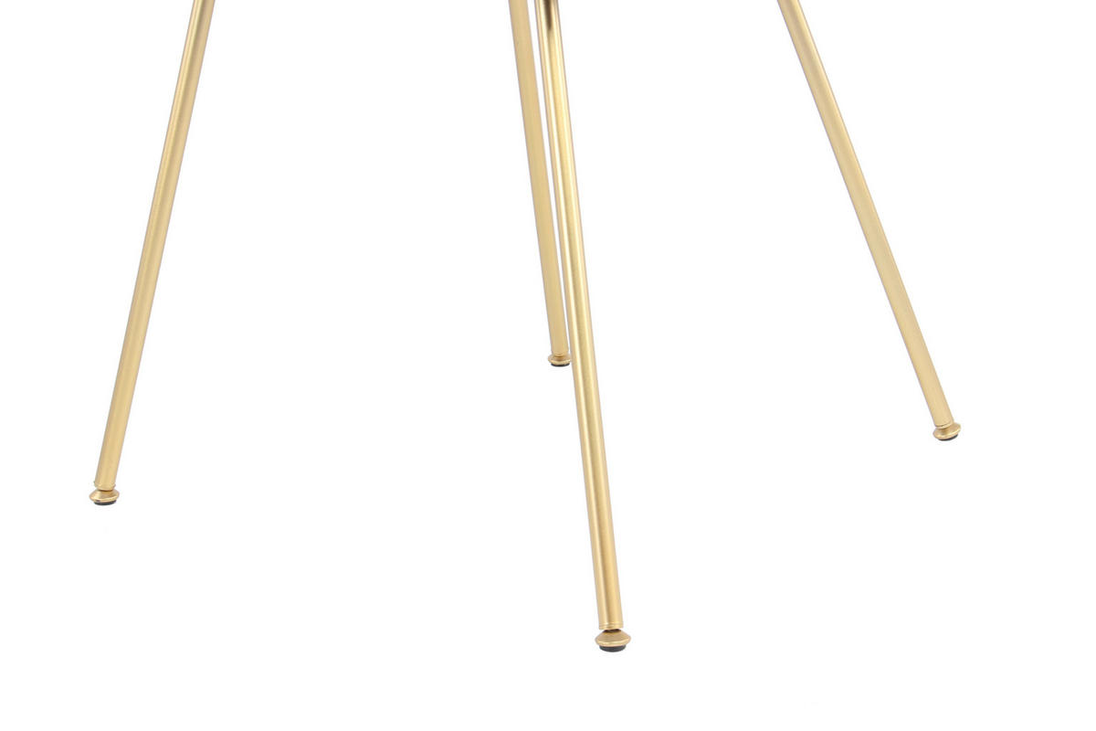 ARMLEHNSTUHL  in Eisen  - Goldfarben/Grau, Design, Holz/Kunststoff (53/85/50cm) - Kayoom