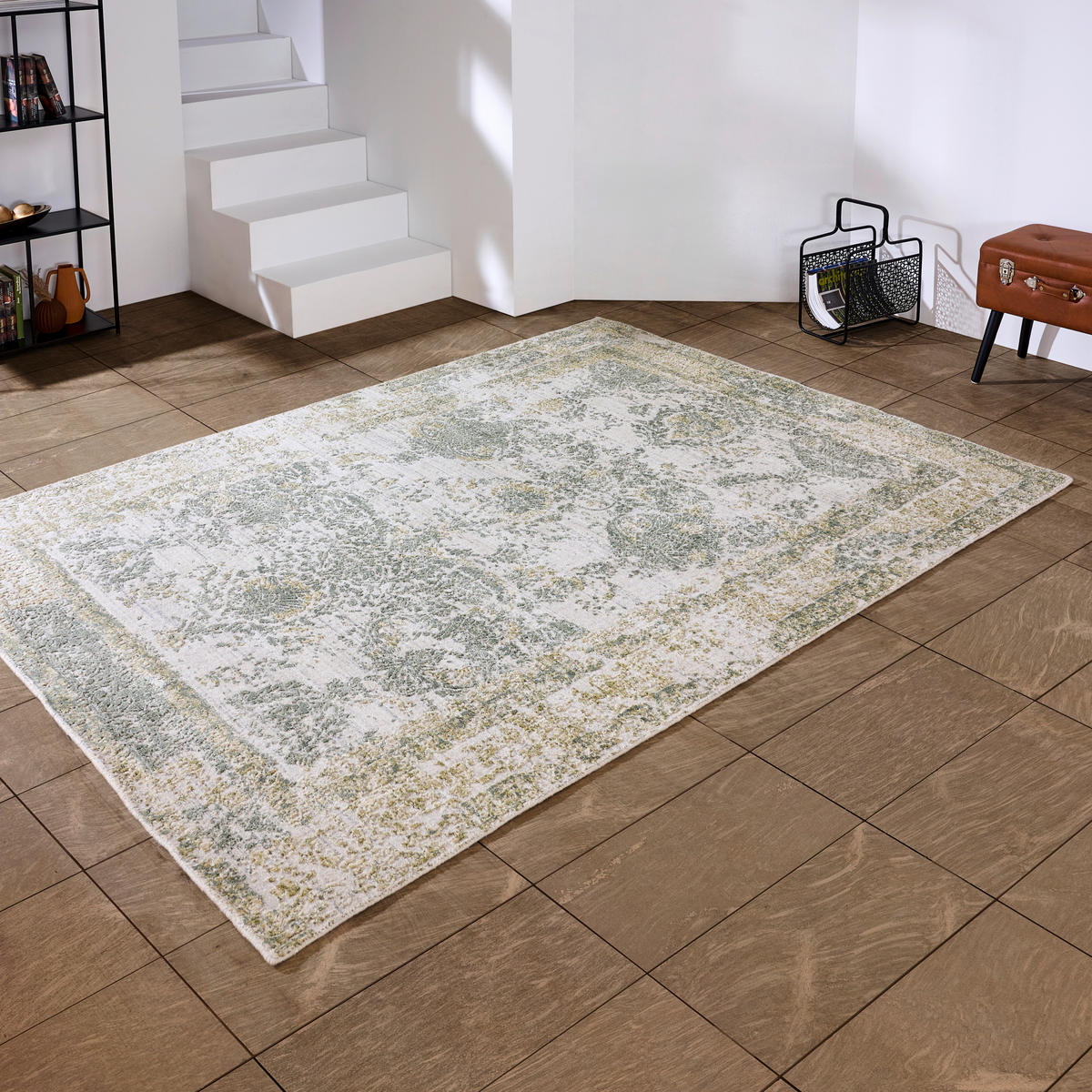 ORIENTTEPPICH 180/120 cm Mantra Grün, Beige  - Beige/Grün, Design, Textil (180/120cm) - Cazaris