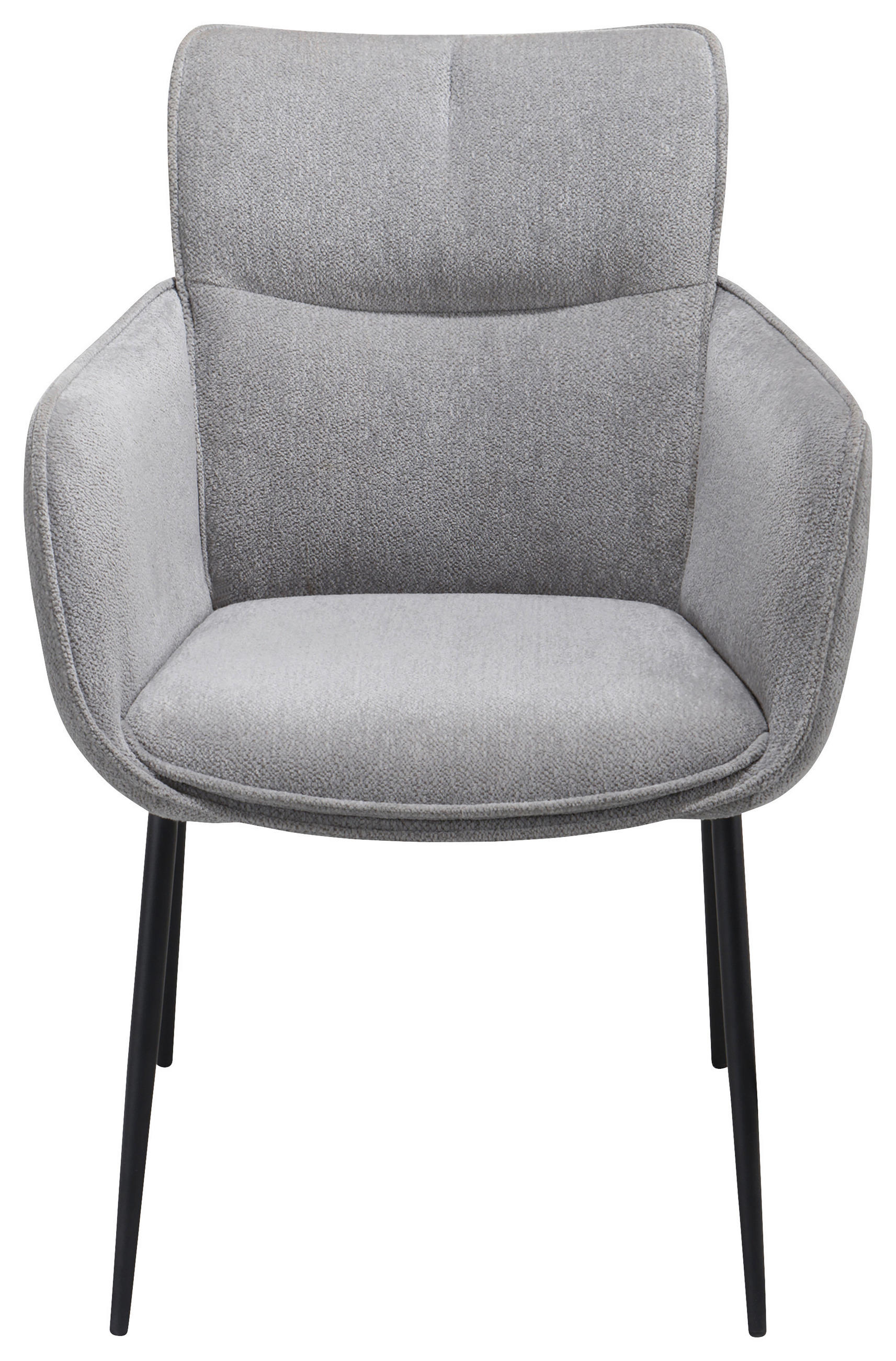 SCAUN CU BRAțE in gri deschis  - gri deschis/negru, Design, metal/textil (68/88/64cm) - Novel