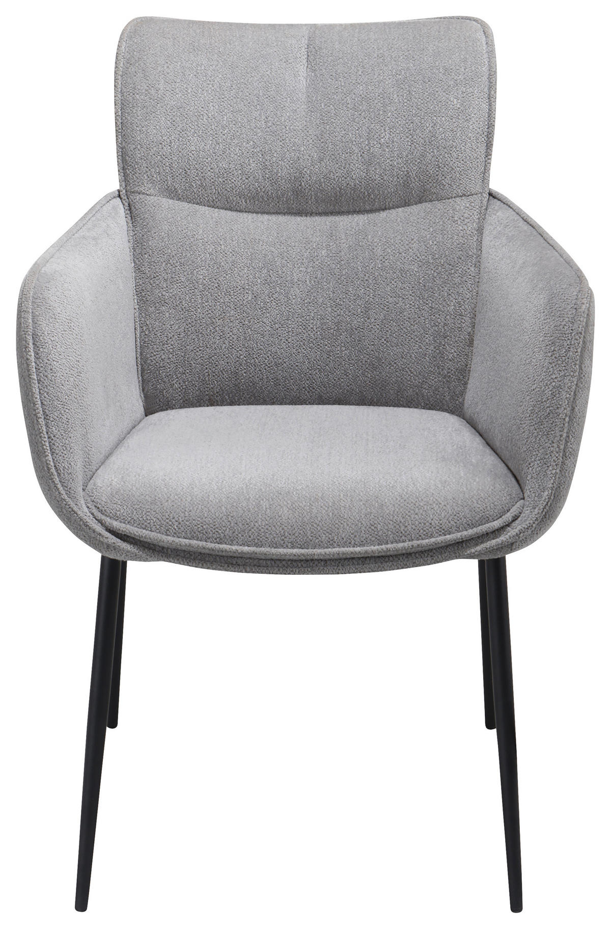 SCAUN CU BRAțE in gri deschis  - gri deschis/negru, Design, metal/textil (68/88/64cm) - Novel