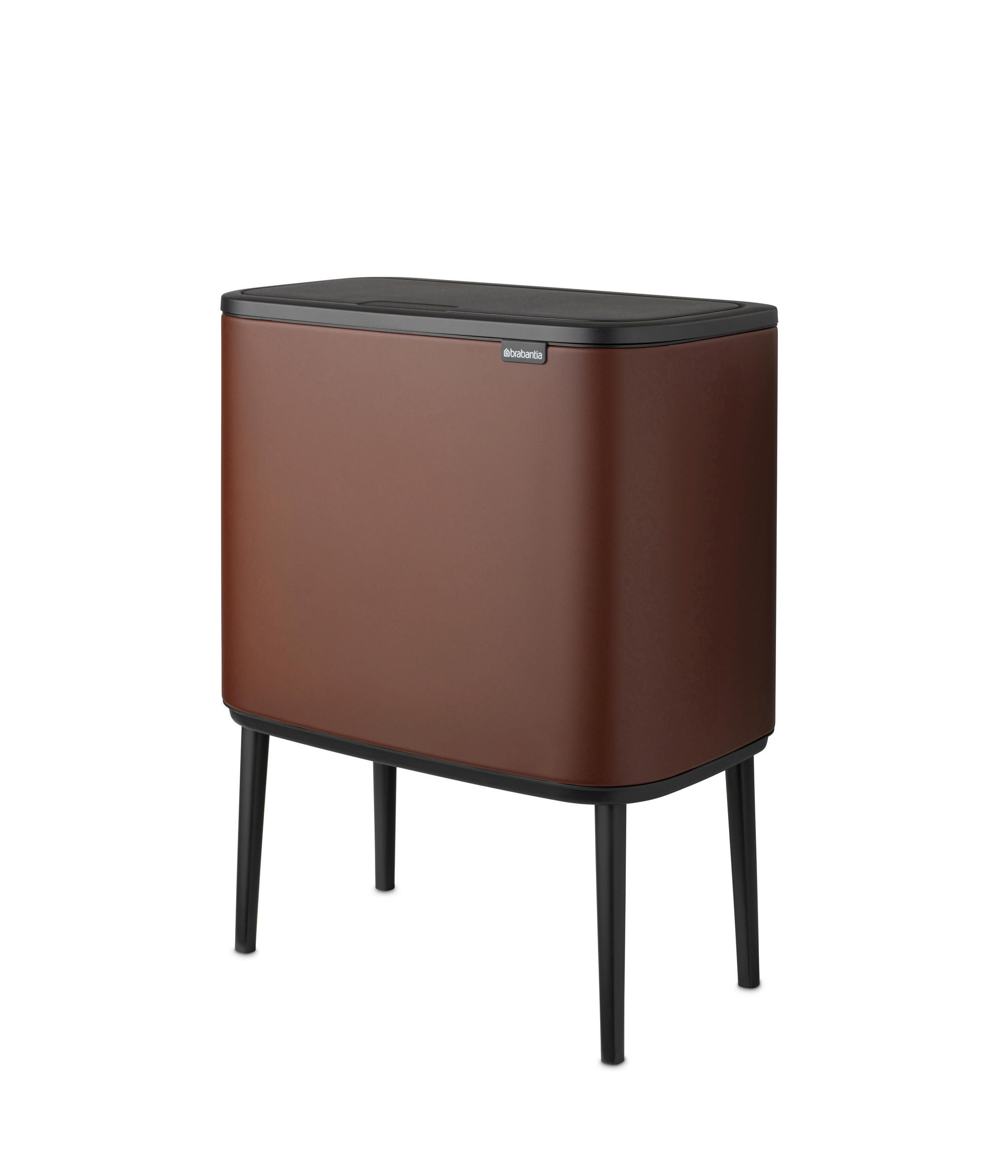 SZEMETESVÖDÖR  - barna/fekete, Basics, műanyag/fém (11+23 Ll) - Brabantia