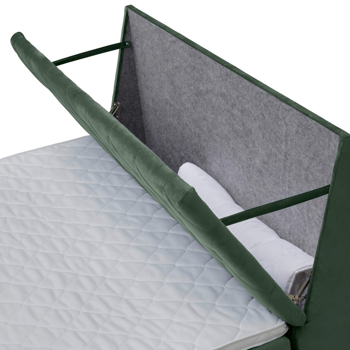 BOXSPRINGBETT 180/200 cm  in Grün  - Schwarz/Grün, KONVENTIONELL, Holz/Textil (180/200cm) - Ti'me