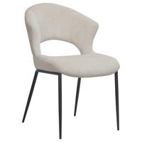 STUHL   Webstoff  Beige  - Beige/Schwarz, Design, Textil/Metall (56,5/83,5/63,5cm) - Stylife
