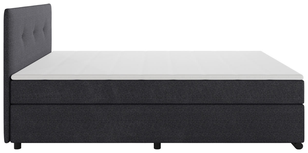 BOXSPRINGBETT 120/200 cm  in Anthrazit  - Anthrazit/Schwarz, MODERN, Karton/Holz (120/200cm) - MID.YOU