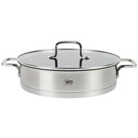 SERVÍROVACÍ PÁNEV  nepřilnavý povrch ILAG®  28 cm  - barvy stříbra/průhledné, Basics, kov/sklo (28cm) - ELO