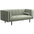 SOFA in Textil Hellgrau - Dunkelbraun/Hellgrau, Design, Holz/Textil (200/80/87cm) - Carryhome SOFA in Textil Hellgrau - Dunkelbraun/Hellgrau, Design, Holz/Textil (200/80/87cm) - Carryhome