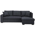 ECKSOFA in Webstoff Dunkelgrau  - Dunkelgrau/Schwarz, Design, Kunststoff/Textil (238/158cm) - Xora