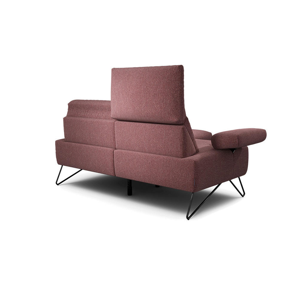 Thumbnail - Sensoo 2-Sitzer-Sofa Cosy, Rot, Textil, 164-194x85x86-94 cm, Stoffauswahl, Armteil links, rechts, Wohnzimmer, Sofas & Co...