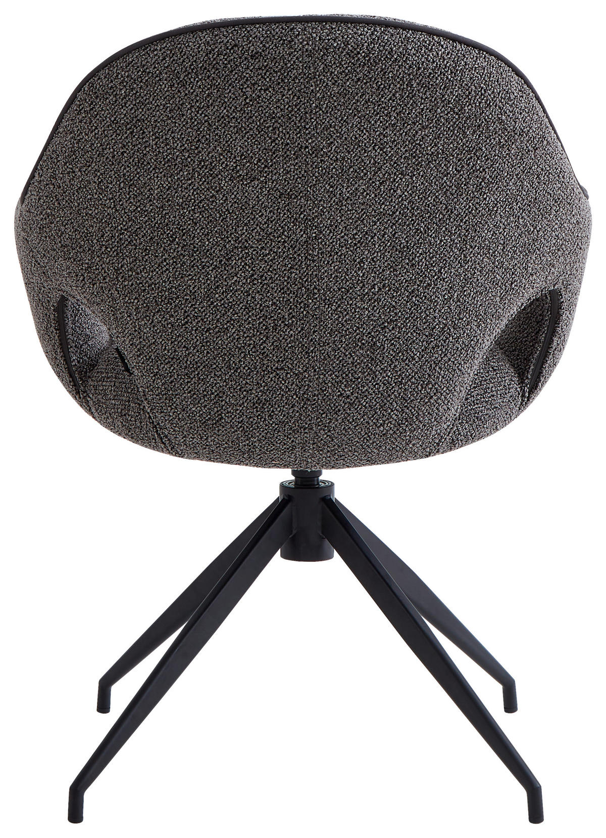 ARMLEHNSTUHL  in Eisen Leinenoptik  - Anthrazit/Schwarz, Design, Textil/Metall (62/85/64cm) - Novel