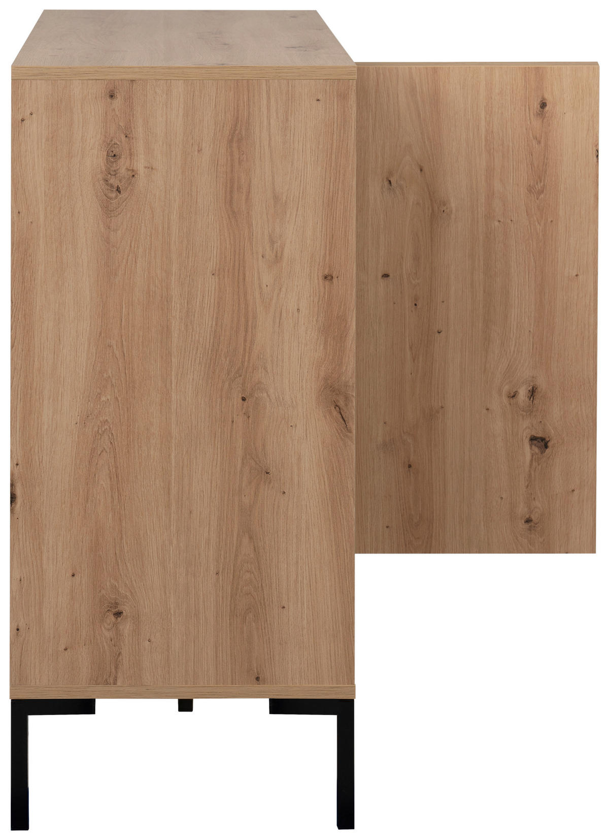 KOMMODE  in 120/87/40 cm  - Schwarz/Eiche Artisan, Design, Holzwerkstoff/Metall (120/87/40cm) - MID.YOU