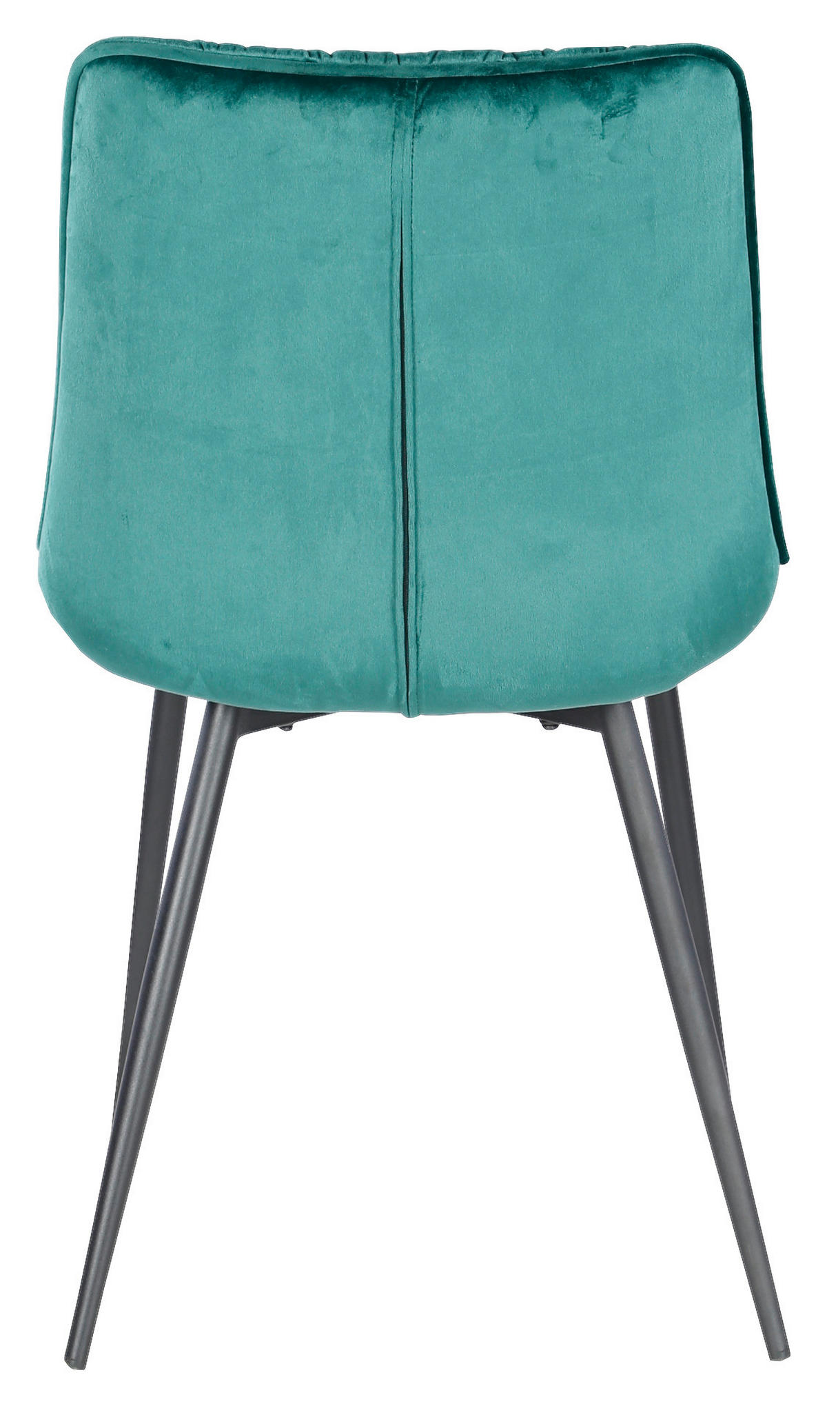 STUHL  in Eisen Samt Holz, Metall, Textil  - Schwarz/Grün, MODERN, Holz/Textil (52/85/59cm) - Livetastic
