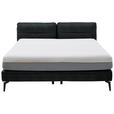 BOXSPRINGBETT 200/200 cm  in Anthrazit  - Anthrazit/Schwarz, Design, Textil/Metall (200/200cm) - Johann Jakob