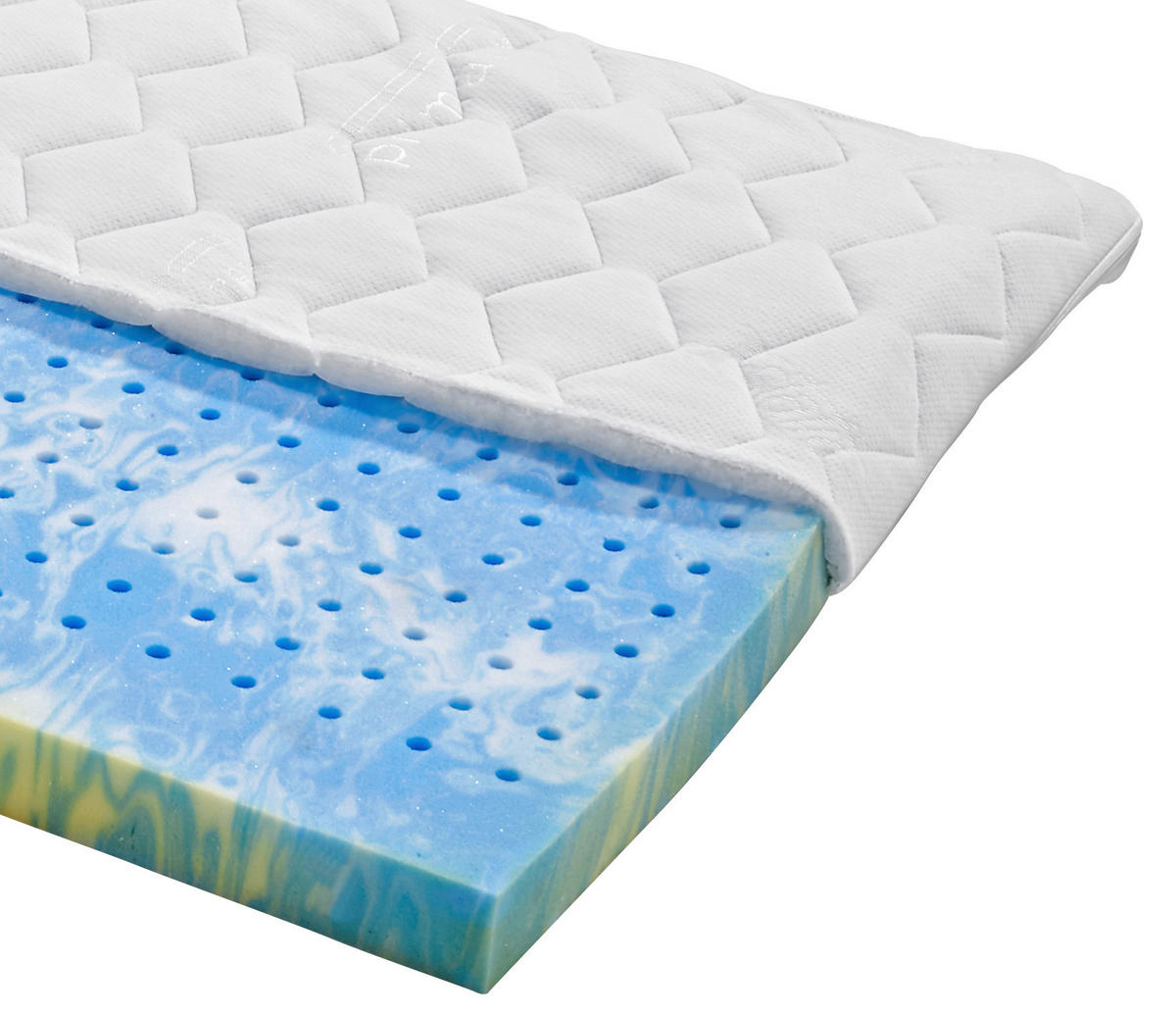 Topper Sigma 180/200 cm Höhe ca. 8 cm  - Weiß, Textil (180/200cm) - Primatex