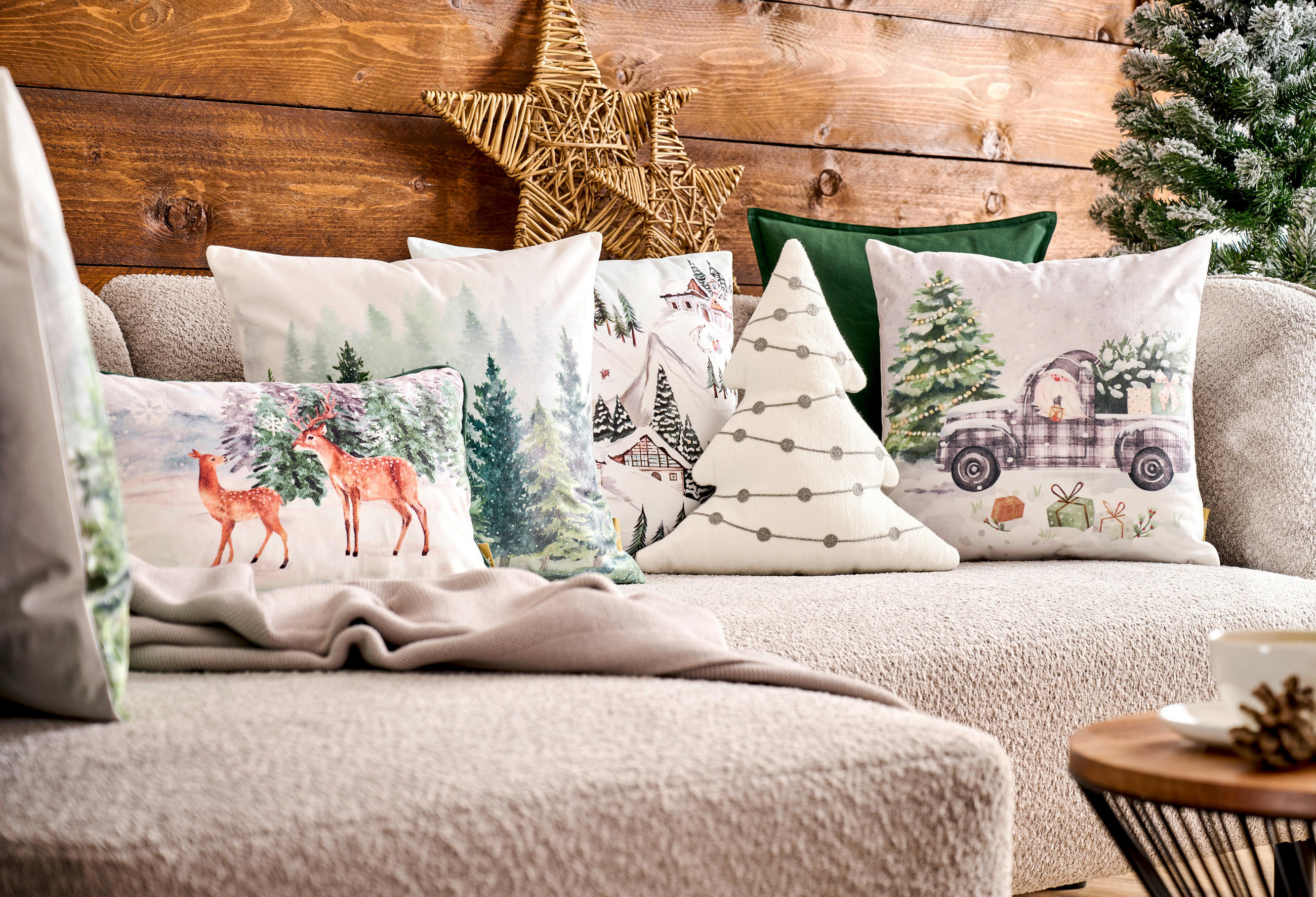 KISSENHÜLLE Festive Getaway 45/45 cm  - Multicolor, KONVENTIONELL, Textil (45/45cm) - X-Mas