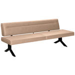 SITZBANK 220/87/70-86 cm  in Beige  - Beige/Schwarz, KONVENTIONELL, Textil/Metall (220/87/70-86cm) - Moderano