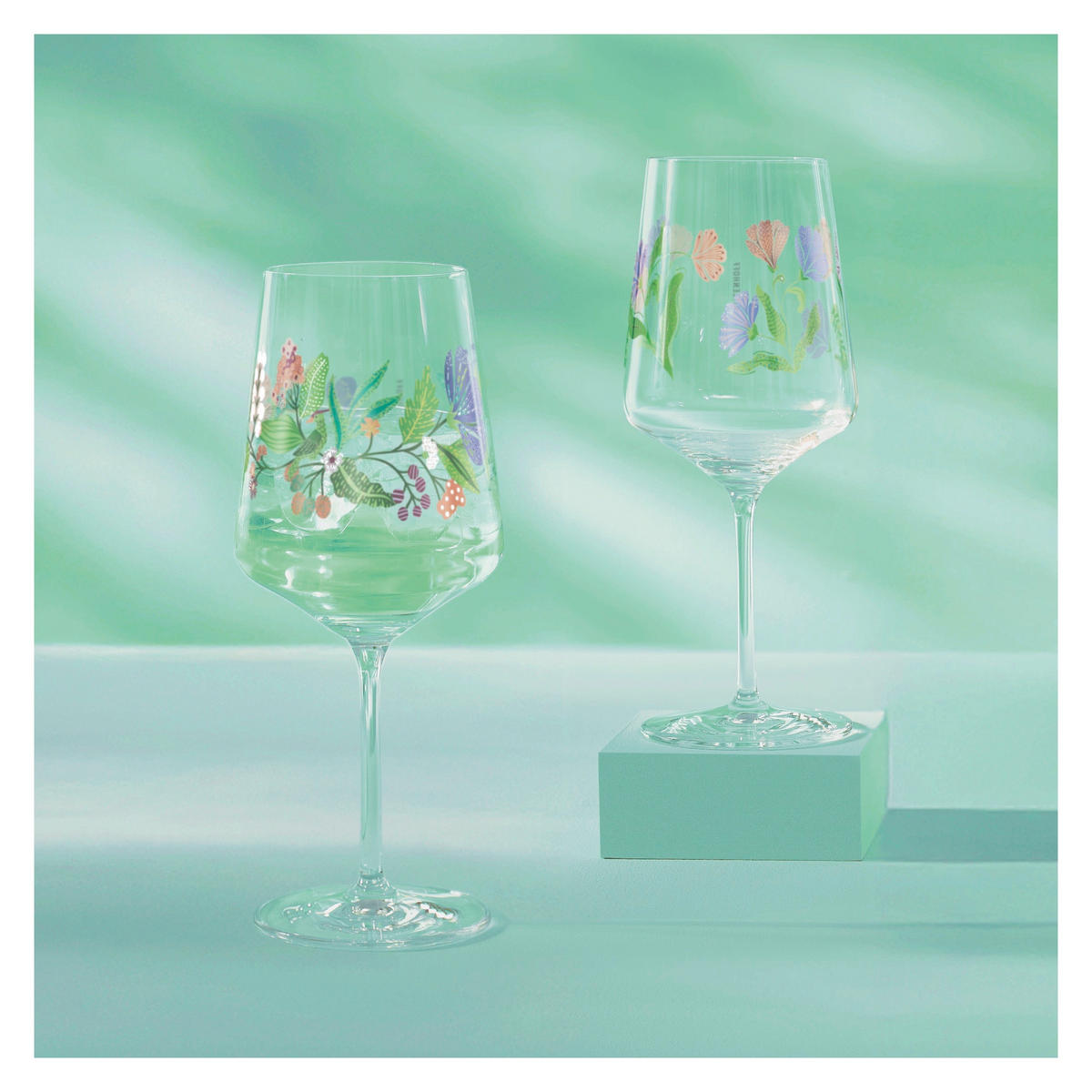 GLÄSERSET Sommersonett 2-teilig  - Pink/Transparent, Basics, Glas (9.3/22.5cm) - Ritzenhoff