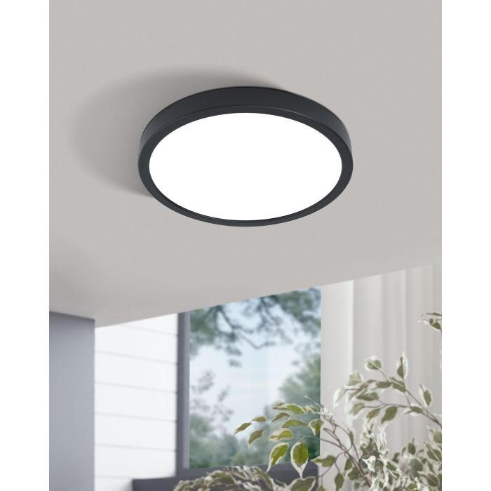 LED SVJETILJKA STROPNA Fueva 5  - bijela/crna, Basics, metal/plastika (28,5/2,8cm)