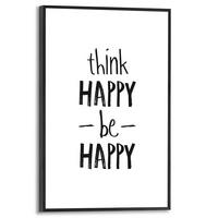 BILD Text  - Schwarz/Weiß, Trend, Glas/Holz (20/30/2cm) - Reinders!